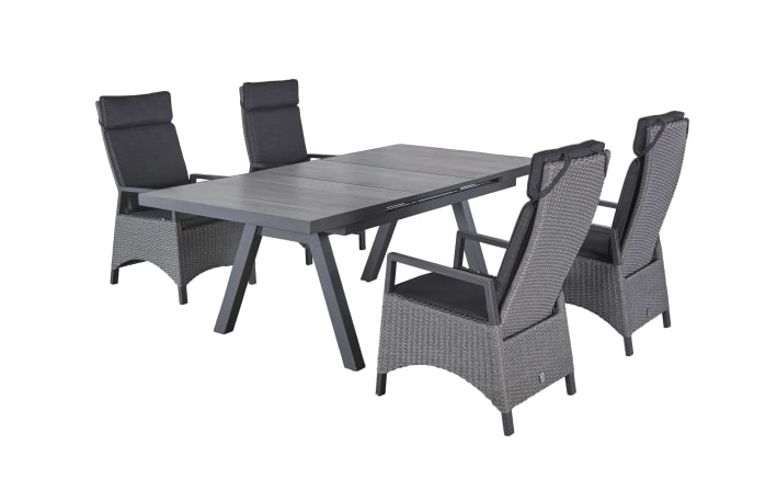 Ausziehtisch Keramo, anthrazit, inkl. Synchron-Auszug-05