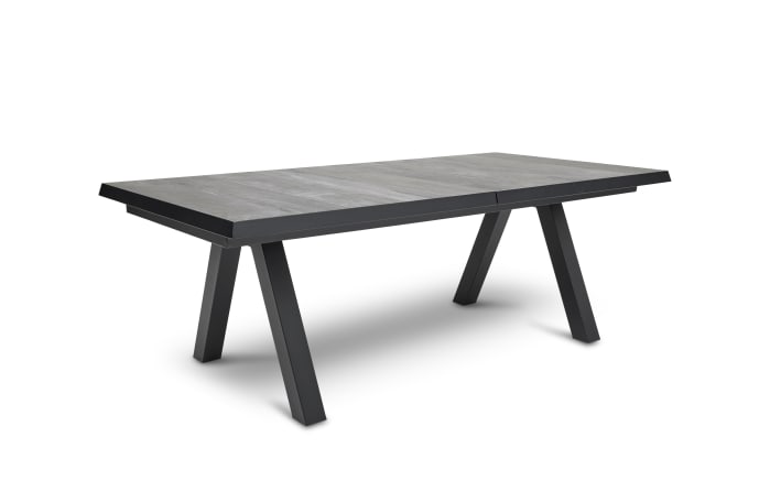 Ausziehtisch Ferina, anthrazit/Teakholz-01
