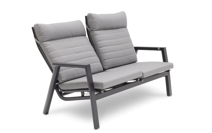 Gartensofa Ascella, Aluminiumgestell in anthrazit, mit manueller Rückenverstellung-03