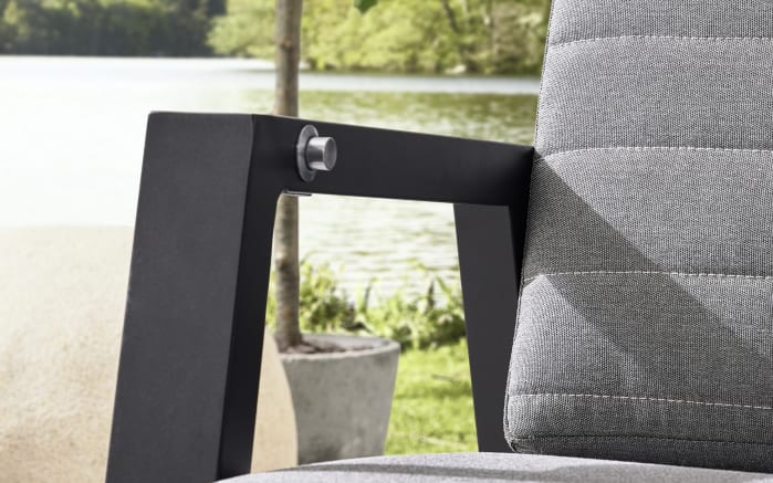 Gartensofa Ascella, Aluminiumgestell in anthrazit, mit manueller Rückenverstellung-05
