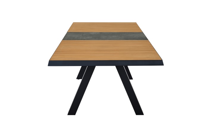 Ausziehtisch Latea, anthrazit/Teakholz, inkl. Synchron-Auszug-05