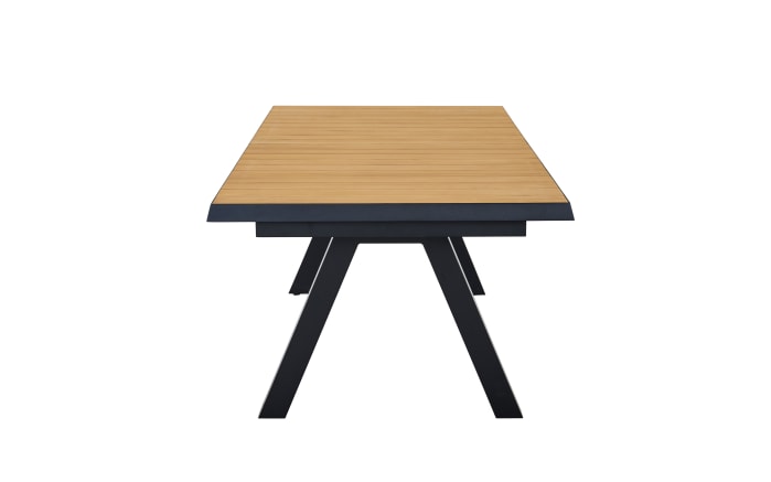 Ausziehtisch Latea, anthrazit/Teakholz, inkl. Synchron-Auszug-02