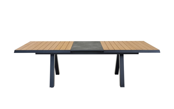 Ausziehtisch Latea, anthrazit/Teakholz, inkl. Synchron-Auszug-07