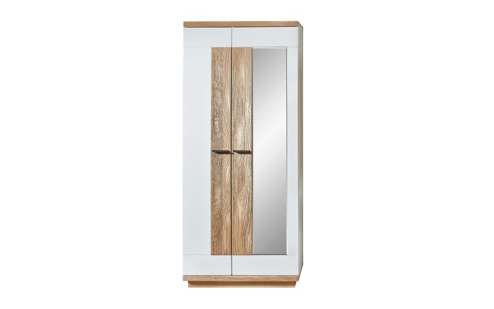 Garderobenschrank Lisana, Wildeiche/weiß-01