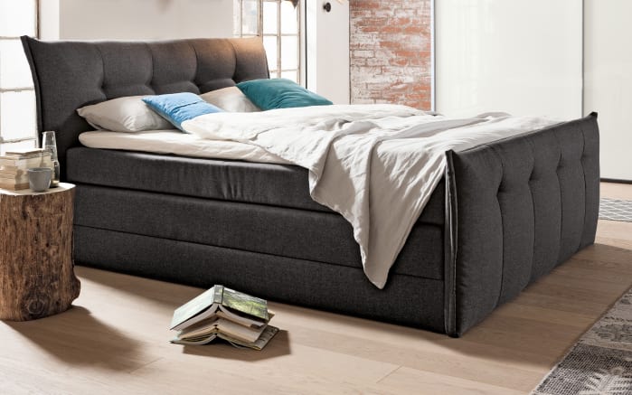 Boxspringbett Florida, anthrazit, 180 x 200 cm-01