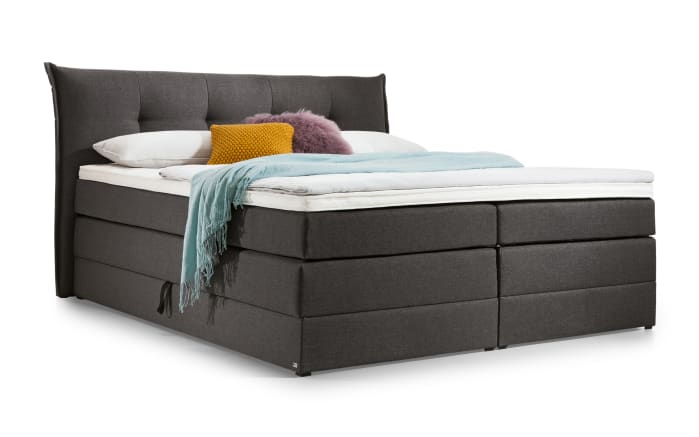 Boxspringbett Florida, anthrazit, 180 x 200 cm-02