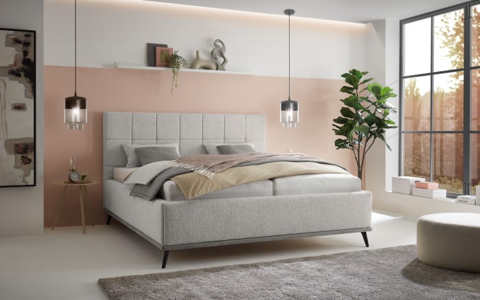 Polsterbett Stamford, grau, inkl. Sockelbeleuchtung-01