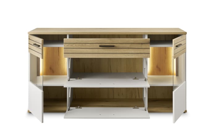 Sideboard QUINCY, grau/Eiche-Nachbildung, inkl. LED-Beleuchtung-03