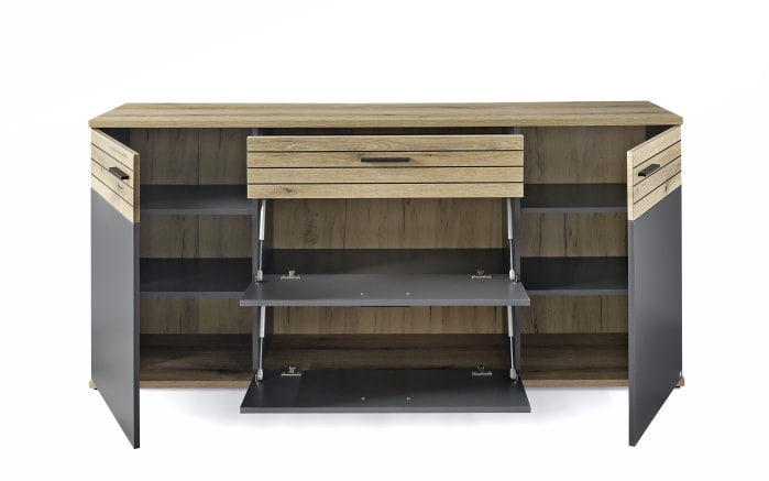 Sideboard QUINCY, anthrazit/Eiche-Nachbildung, inkl. Softclose Funktion-03