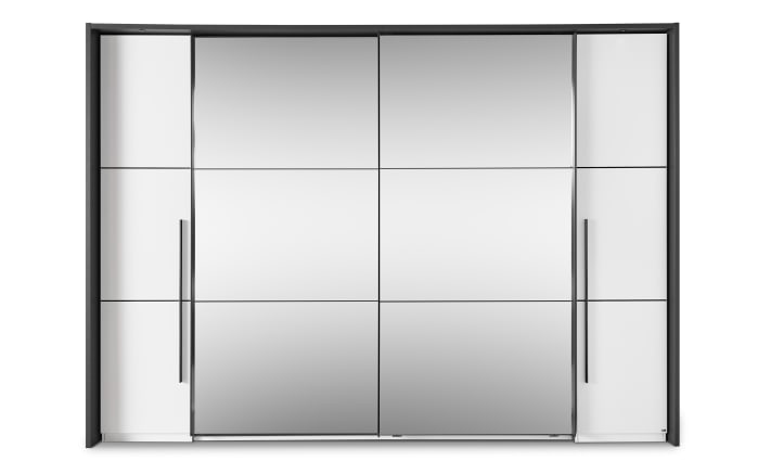 Schwebe-/Drehtürenschrank Denver, weiß, 312 x 226 cm-02