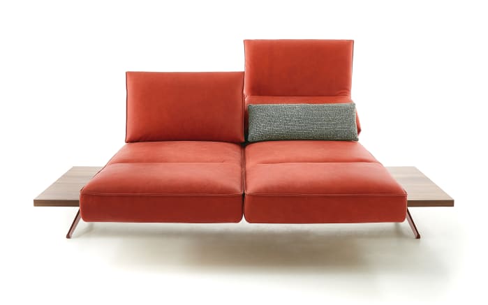 Leder Sofa Phoenix 2,5-sitzig, rot, inkl. Funktionen-05