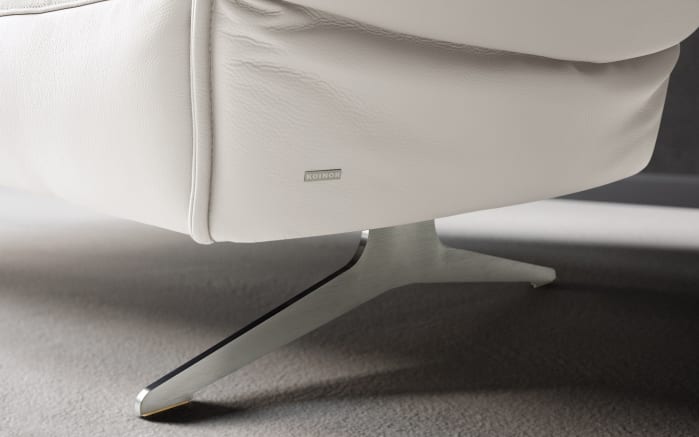 Leder Sofa 2,5-Sitzer, weiß, inkl. Funktionen-02