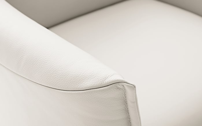 Leder Sofa 2-Sitzer, weiß, inkl. Funktionen-04
