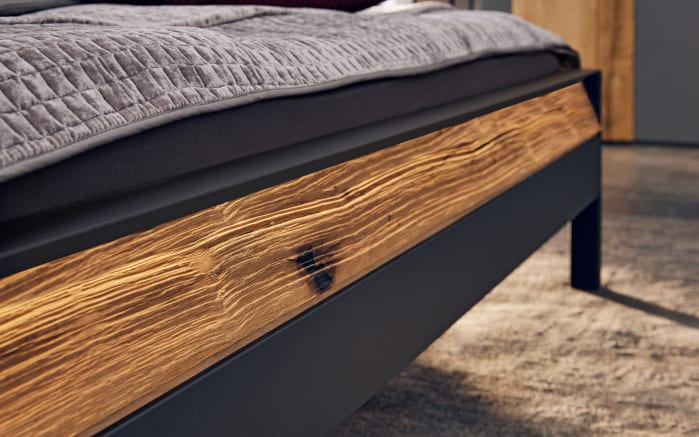 Liegenbett Joline, Lack graphit/Wildeiche massiv, 180 x 200 cm-04