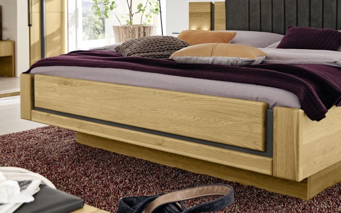 Schlafzimmer Sorrent in Eiche massiv/Schiefer-Nachbildung, 180 x 200 cm, Schrank 300 x 216 cm-03