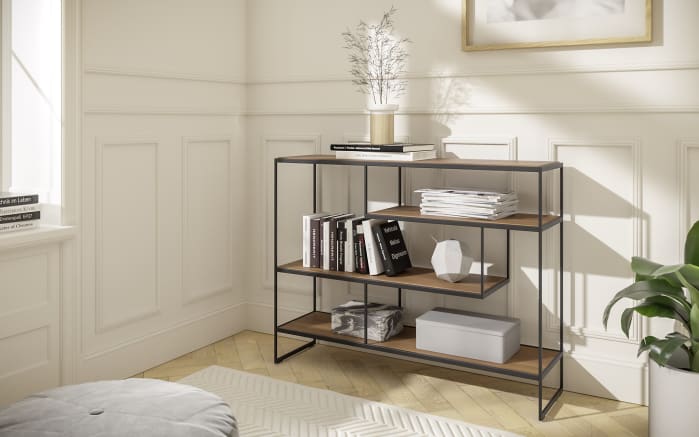 Regal Toscana, Nussbaum geölt/anthrazit-02