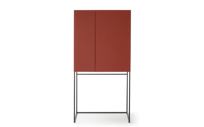 Barschrank Amaya, indisch rot, inkl. Beleuchtung -01