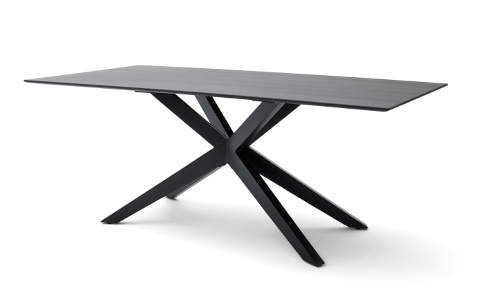 Esstisch Tiama, Eiche schwarz massiv, Breite 220 cm-01