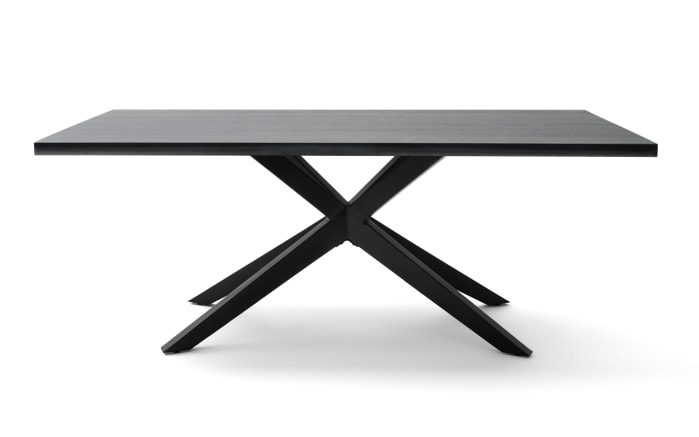 Esstisch Tiama, Barock Eiche schwarz massiv, Breite 180 cm