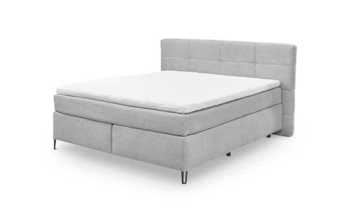 Boxspringbett Fairfield, hellgrau, 180 x 200 cm-03