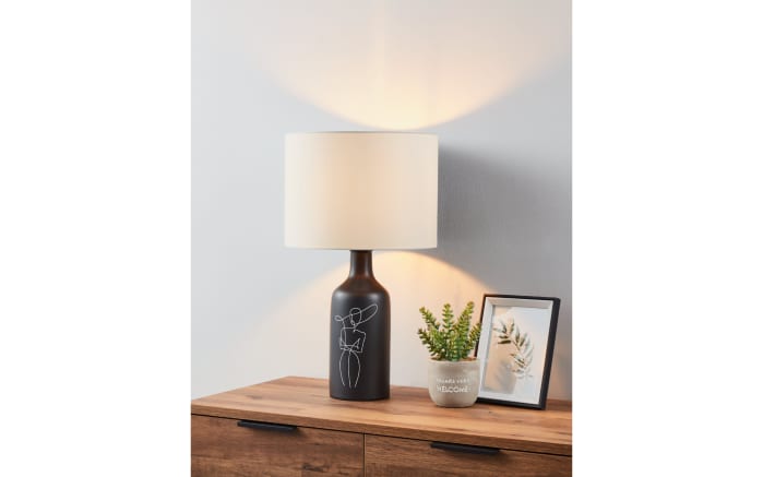 Tischleuchte Vinoza, schwarz/weiß, 54 cm-04