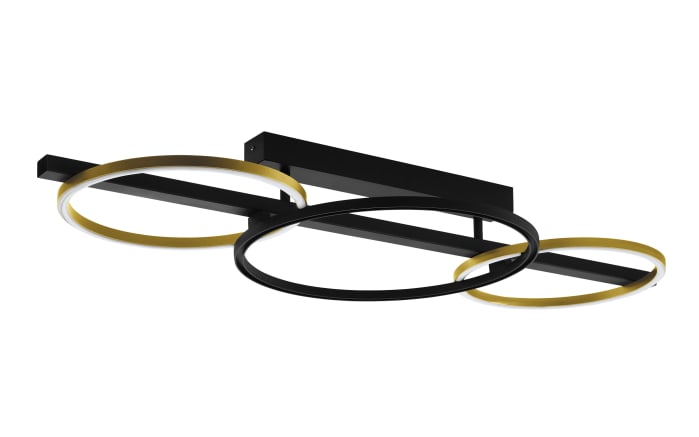 LED-Deckenleuchte LANACERA, schwarz/gold, inkl. Dimmfunktion -01