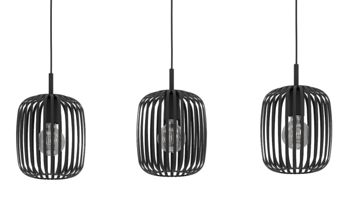 Pendelleuchte Romazzina, 3-flammig, schwarz, 90 cm-02