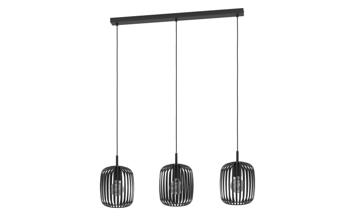Pendelleuchte Romazzina, 3-flammig, schwarz, 90 cm-01