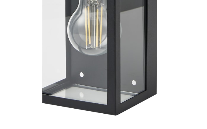Wandleuchte Amezola, klar/schwarz, IP44, 38 cm-03