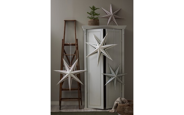 Papier Stern Stripe, dunkelrot/weiß, 70 cm-05