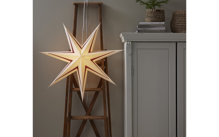 Papier Stern Stripe, dunkelrot/weiß, 70 cm-04