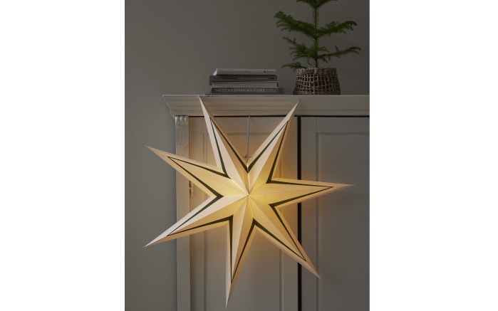 Papier Stern Stripe, dunkelgrün/weiß, 70 cm-05