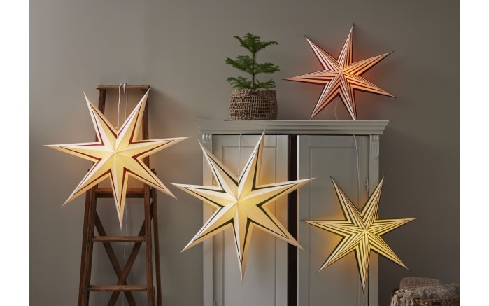 Papier Stern Stripe, dunkelgrün/weiß, 70 cm-07