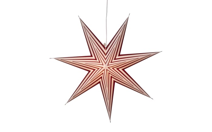 Papier Stern Stripe, dunkelrot/weiß, 60 cm-02