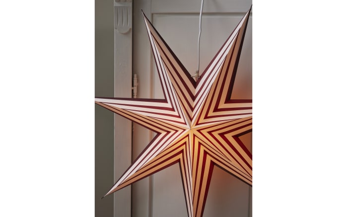 Papier Stern Stripe, dunkelrot/weiß, 60 cm-03