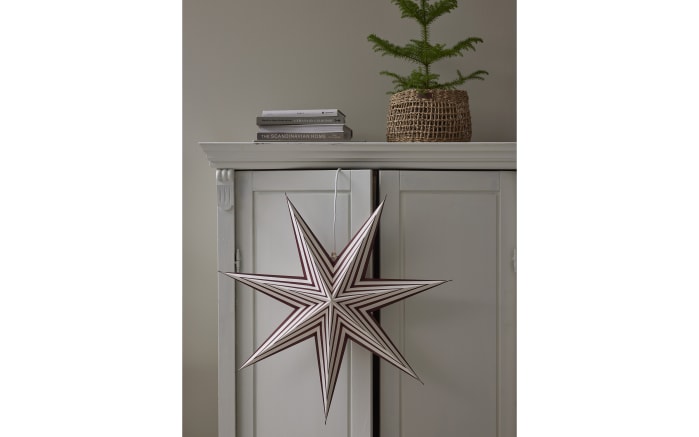 Papier Stern Stripe, dunkelrot/weiß, 60 cm-04
