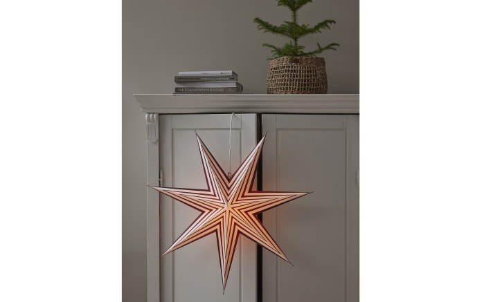 Papier Stern Stripe, dunkelrot/weiß, 60 cm-05