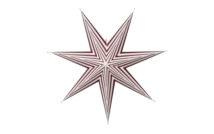 Papier Stern Stripe, dunkelrot/weiß, 60 cm-01