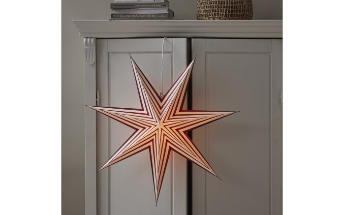 Papier Stern Stripe, dunkelrot/weiß, 60 cm-06