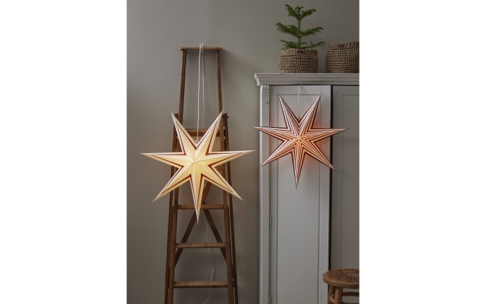 Papier Stern Stripe, dunkelrot/weiß, 60 cm-07