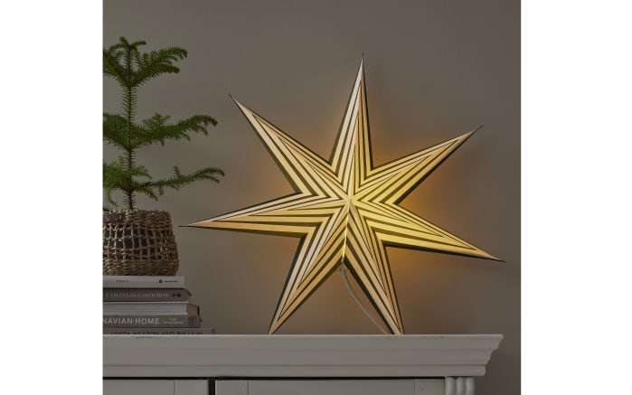 Papier Stern Stripe, dunkelgrün/weiß, 70 cm-05