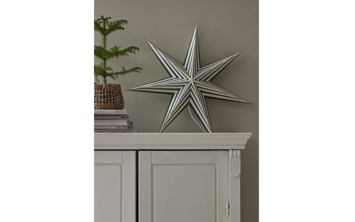 Papier Stern Stripe, dunkelgrün/weiß, 70 cm-03