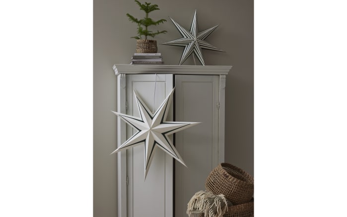 Papier Stern Stripe, dunkelgrün/weiß, 70 cm-04