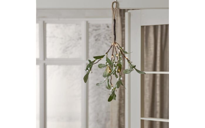 Mistelzweig mit Beleuchtung, hellgrün, 35 cm-02