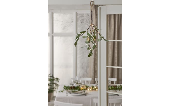 Mistelzweig mit Beleuchtung, hellgrün, 35 cm-03