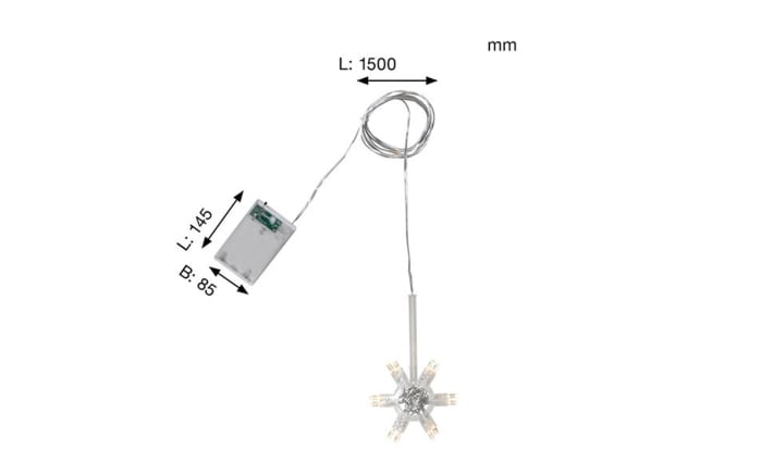 Lichterkette für Papiersterne Lighty, transparent, 150 cm-03