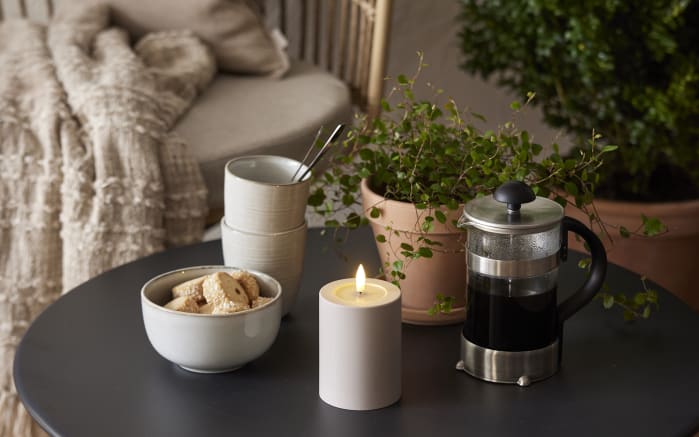 Outdoor LED Kerze Flamme soft, beige, 12,5 cm-04