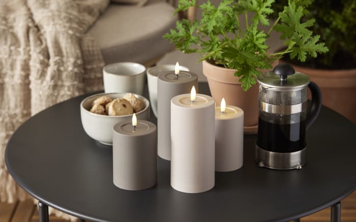 Outdoor LED Kerze Flamme soft, beige, 17,5 cm-04