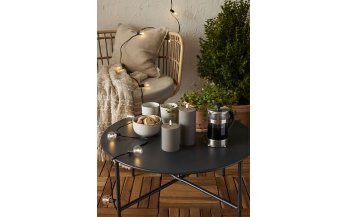 Outdoor LED Kerze Flamme soft, graubraun, 12,5 cm-02