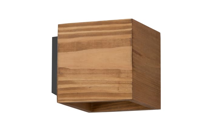 Wandleuchte Block Wood, Kiefer gebeizt/schwarz, 11 cm-01